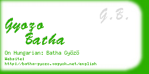 gyozo batha business card