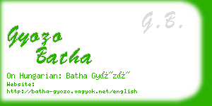 gyozo batha business card